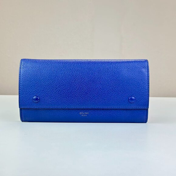Celine Blue Leather Wallet - Picture 1 of 6